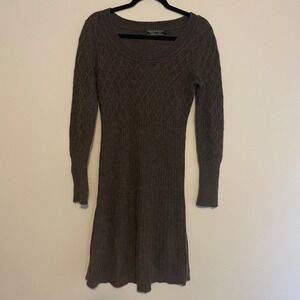 Peruvian Connection Baby Alpaca sweater dress M cable knit Y2K minimalist casual